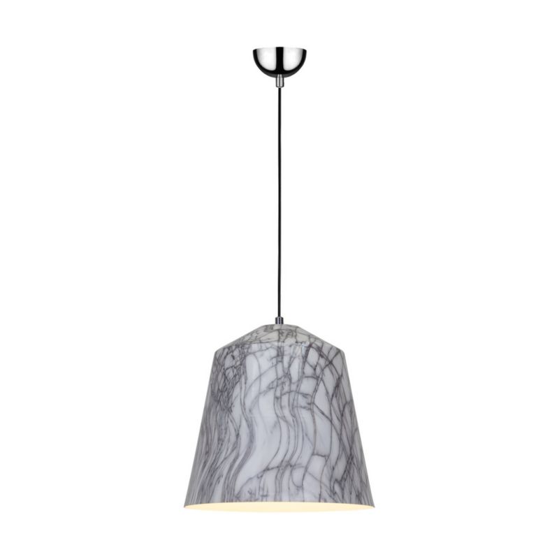 Lampa Wisząca SPOT Light  1xE27 Max.60W Połączenie Czerni, Szarości i Bieli w Nowoczesnym Designie, 1 szt.