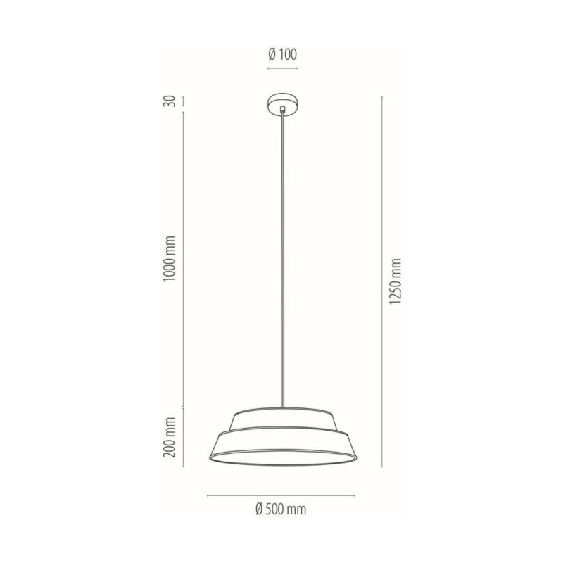 Lampa Wisząca SPOT Light 1xE27 Max.60W Połączenie Czerni z Beżowo Czarnym Abażurem z Juty, Polski Producent, 1 szt.