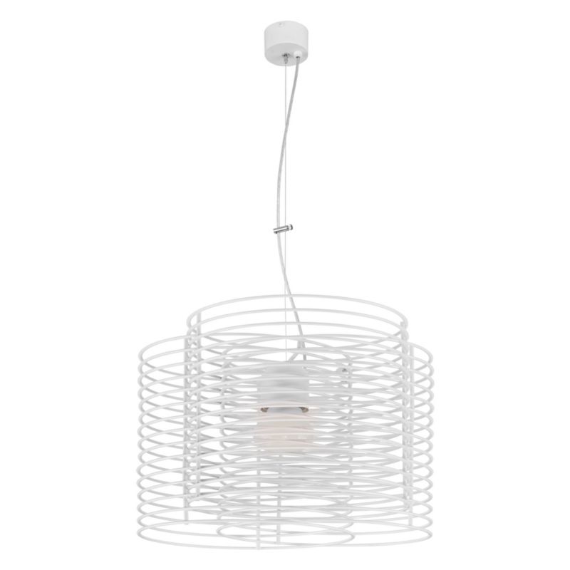 Lampa Wisząca SPOT Light  1xE27 Max.60W Połączenie Stali i Bieli w Abstrakcyjnym Designie, 1 szt.