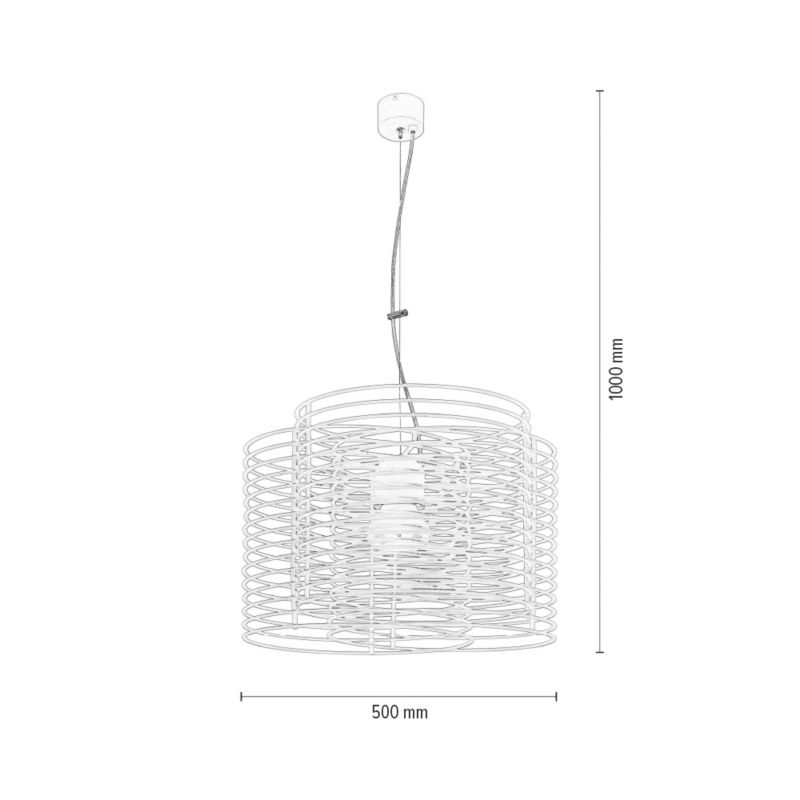Lampa Wisząca SPOT Light  1xE27 Max.60W Połączenie Stali i Bieli w Abstrakcyjnym Designie, 1 szt.