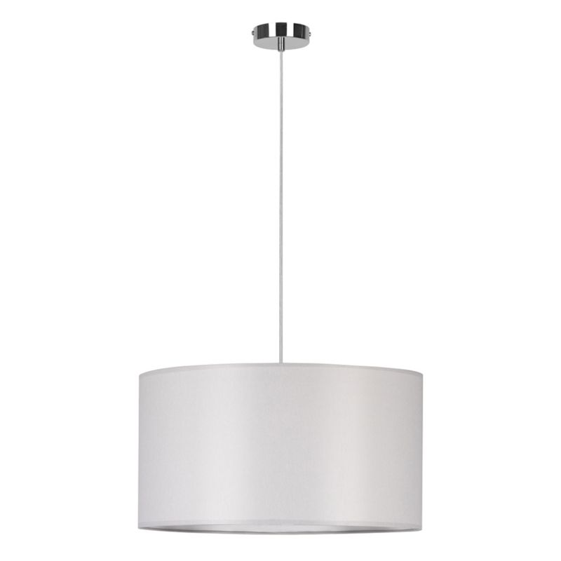 Lampa Wisząca SPOT Light 1xE27 Max.60W Subtelne Połączenie Chromu i Szarego Abażuru, Polski Producent, 1 szt.
