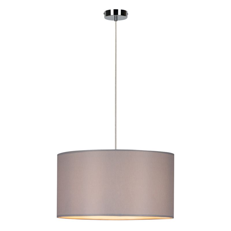 Lampa Wisząca SPOT Light 1xE27 Max.60W Subtelne Połączenie Chromu i Szarego Abażuru, Polski Producent, 1 szt.