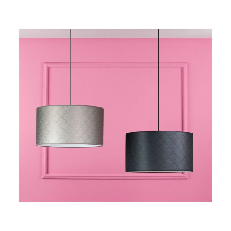 Lampa Wisząca SPOT Light  1xE27 Max.60W Subtelny Chrom z Brązową Tkaniną, Polski Producent, 1 szt.