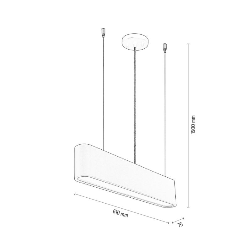Lampa Wisząca SPOT Light  1xLED 21W Klasyczna Czerń w Industrialnym Stylu od Polskiego Producenta, 1 szt.