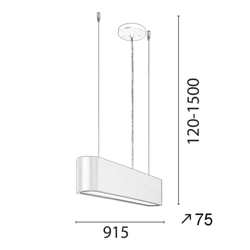 Lampa Wisząca SPOT Light  1xLED 28W Elegancka Czerń w Industrialnym Stylu, Polski Producent, 1 szt.