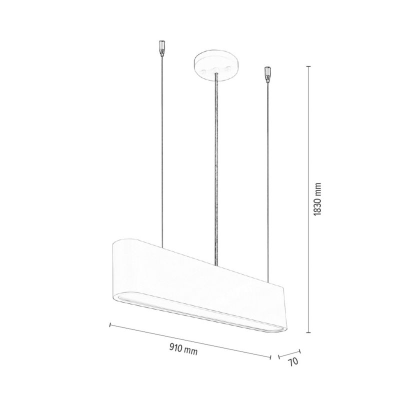 Lampa Wisząca SPOT Light  1xLED 28W Subtelna Biel w Klasycznym Stylu od Polskiego Producenta, 1 szt.