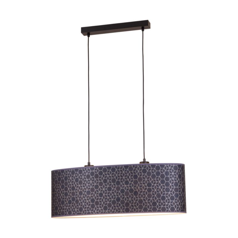 Lampa Wisząca SPOT Light  2xE27 40W Eleganckie Połączenie Czerni i Złoto Czarnej Tkaniny, Polski Producent 1 szt.