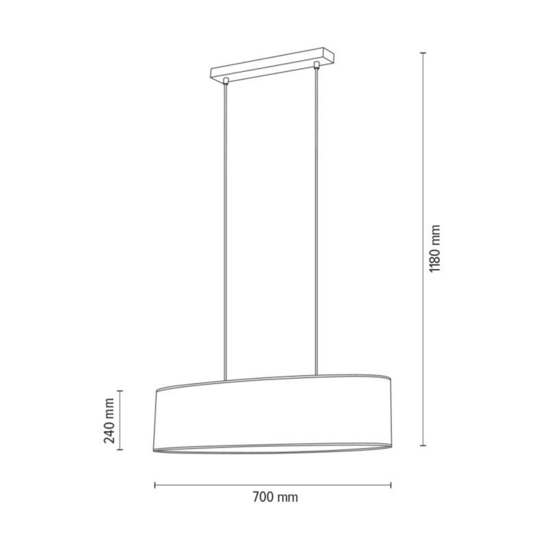 Lampa Wisząca SPOT Light  2xE27 40W Eleganckie Połączenie Czerni i Złoto Czarnej Tkaniny, Polski Producent 1 szt.
