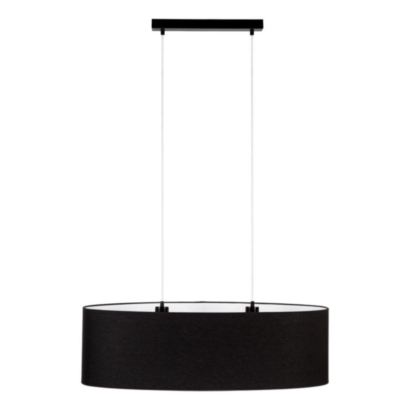 Lampa Wisząca SPOT Light 2xE27 Max.40W Elegancka Czerń w Połączeniu z Czarnym Abażurem, Polski Producent, 1 szt.