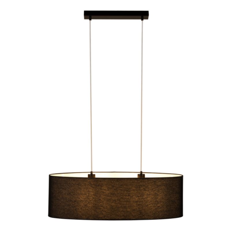Lampa Wisząca SPOT Light 2xE27 Max.40W Elegancka Czerń w Połączeniu z Czarnym Abażurem, Polski Producent, 1 szt.