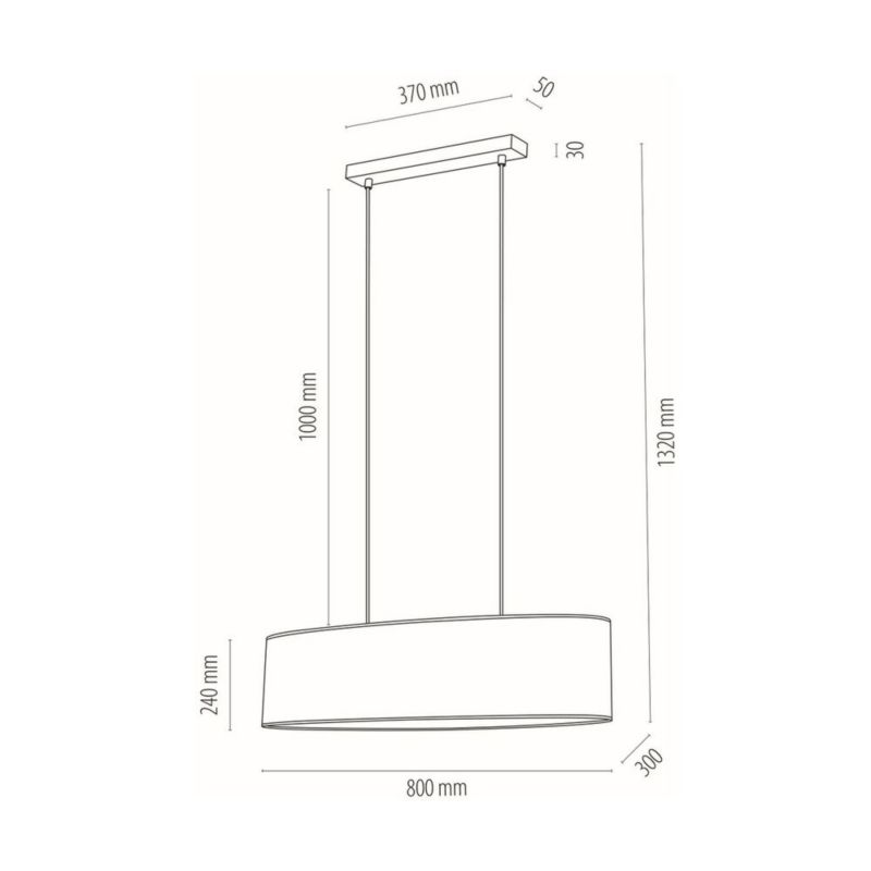 Lampa Wisząca SPOT Light 2xE27 Max.40W Elegancka Czerń w Połączeniu z Czarnym Abażurem, Polski Producent, 1 szt.