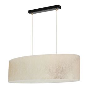 Lampa Wisząca SPOT Light 2xE27 Max.40W Klasyczna Czerń w Połączeniu z Złotym Abażurem, Polski Producent, 1 szt.