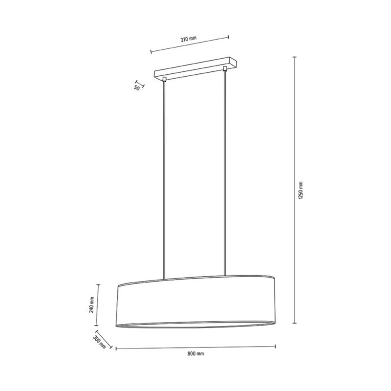 Lampa Wisząca SPOT Light 2xE27 Max.40W Klasyczna Czerń w Połączeniu z Złotym Abażurem, Polski Producent, 1 szt.
