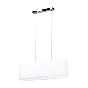 Lampa Wisząca SPOT Light 2xE27 Max.40W Klasyczne Połączenie Chromu z Białym Abażurem, Polski Producent, 1 szt.