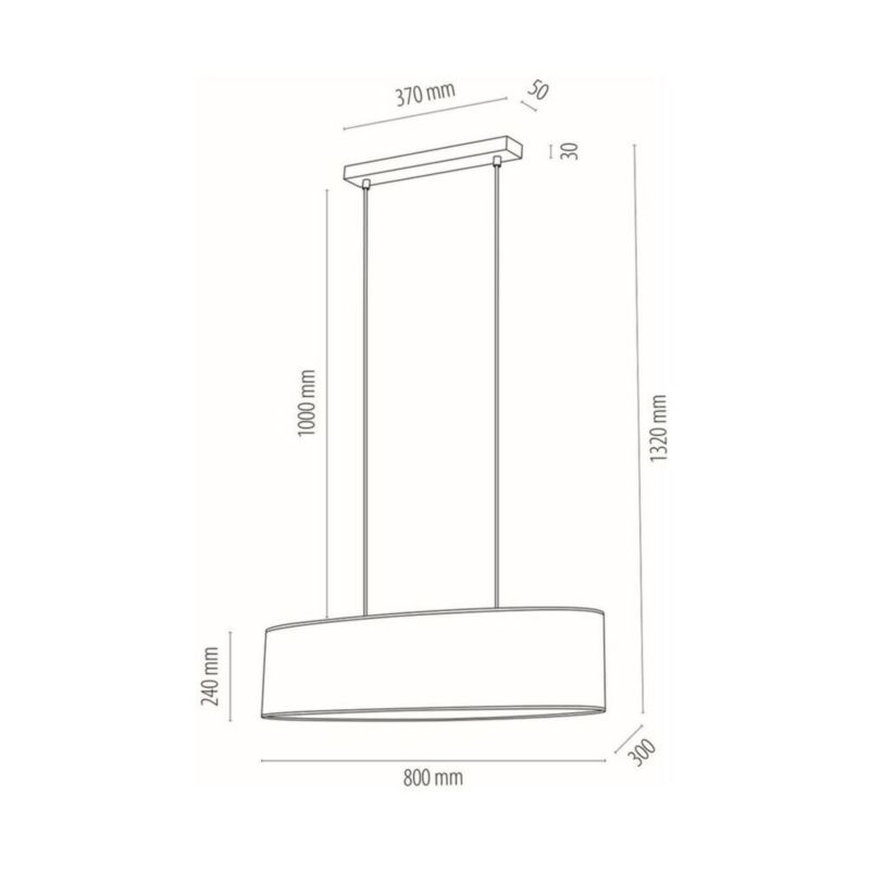Lampa Wisząca SPOT Light 2xE27 Max.40W Klasyczne Połączenie Chromu z Białym Abażurem, Polski Producent, 1 szt.
