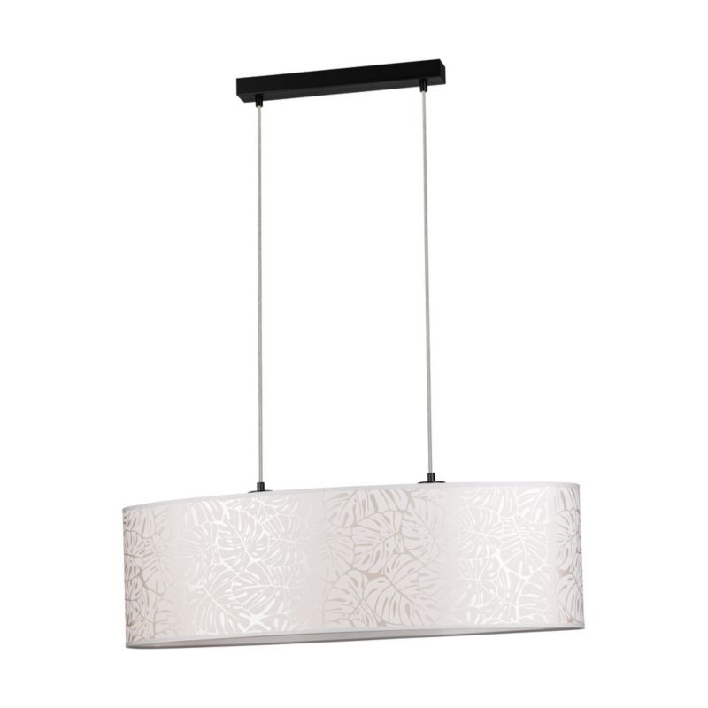 Lampa Wisząca SPOT Light 2xE27 Max.40W Połączenie Czerni i Beżowego Abażuru, Polski Producent, 1 szt.