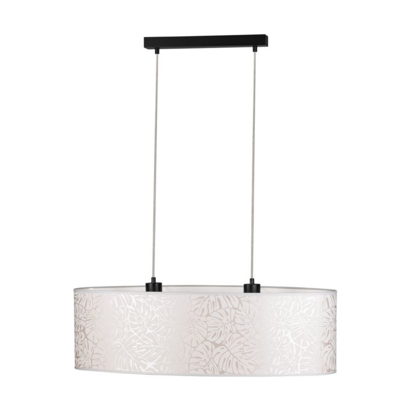 Lampa Wisząca SPOT Light 2xE27 Max.40W Połączenie Czerni i Beżowego Abażuru, Polski Producent, 1 szt.