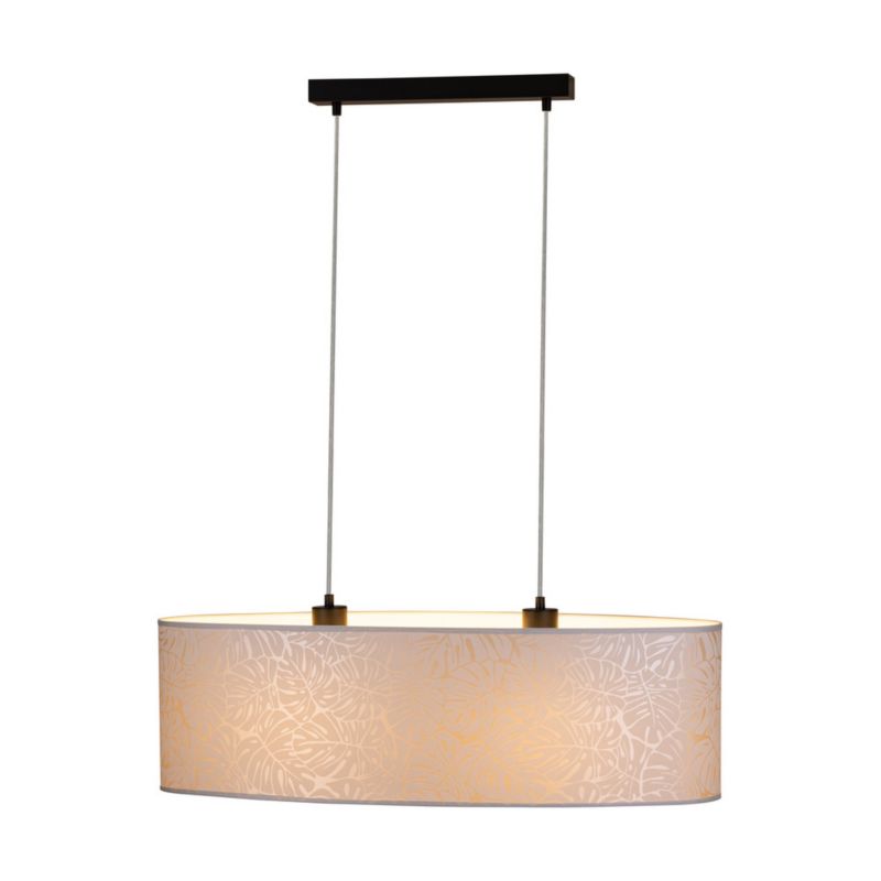 Lampa Wisząca SPOT Light 2xE27 Max.40W Połączenie Czerni i Beżowego Abażuru, Polski Producent, 1 szt.