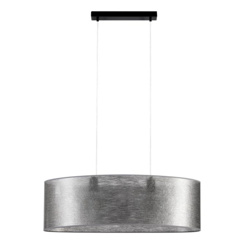 Lampa Wisząca SPOT Light 2xE27 Max.40W Połączenie Czerni z Srebrnym Abażurem, Polski Producent, 1 szt.