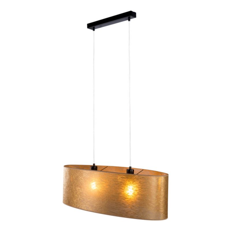 Lampa Wisząca SPOT Light 2xE27 Max.40W Połączenie Czerni z Srebrnym Abażurem, Polski Producent, 1 szt.