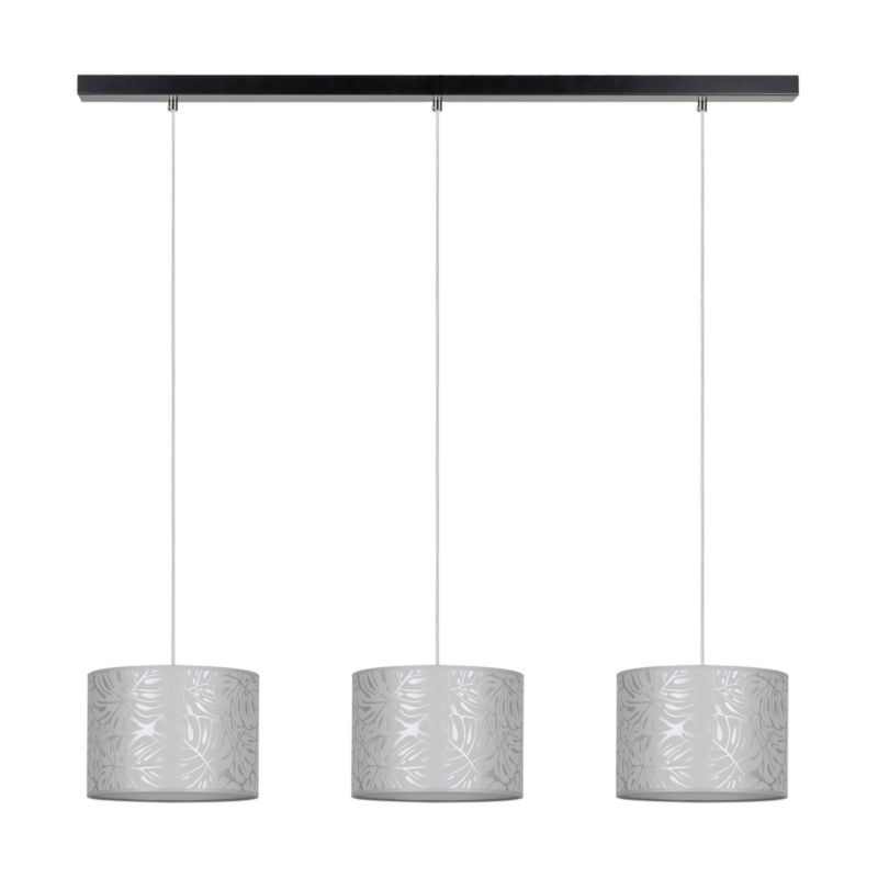 Lampa Wisząca SPOT Light 3xE27 Max.25W Klasyczne Połączenie Czerni z Beżowymi Abażurami, Polski Producent, 1 szt.
