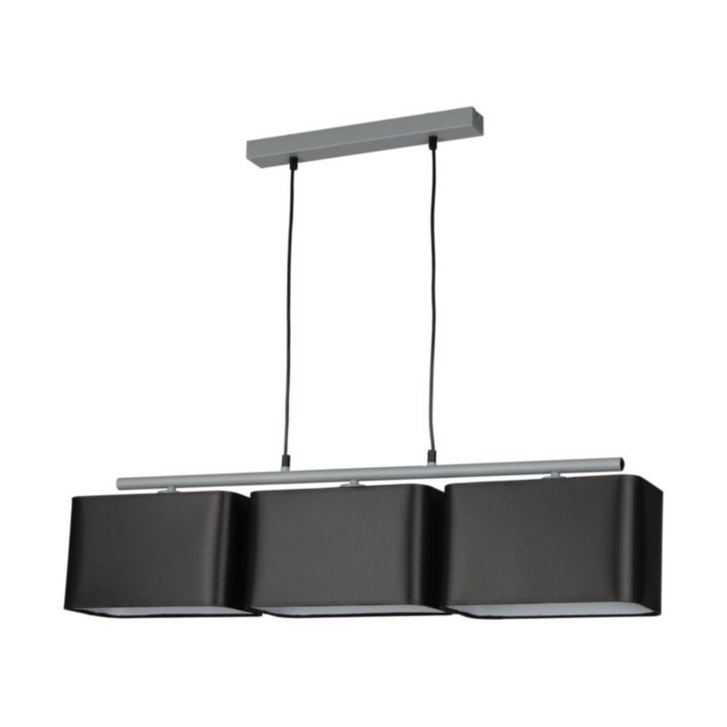 Lampa Wisząca SPOT Light  3xE27 Max.25W Kompozycja Szarości i Czarnej Tkaniny, Polski Producent, 1 szt.