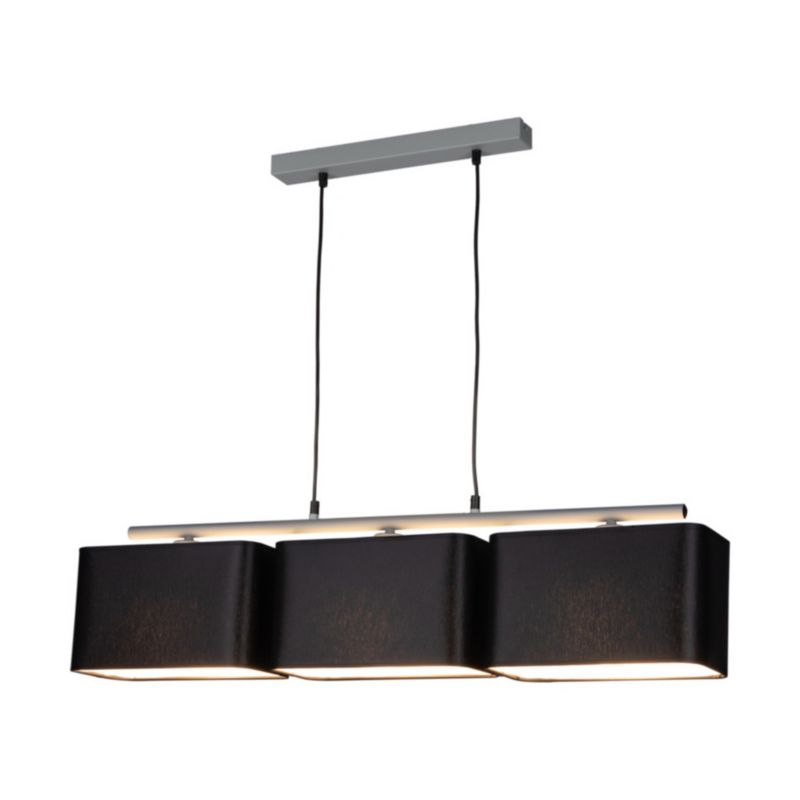 Lampa Wisząca SPOT Light  3xE27 Max.25W Kompozycja Szarości i Czarnej Tkaniny, Polski Producent, 1 szt.