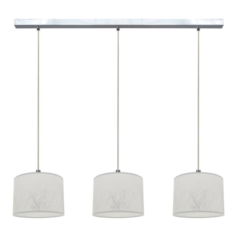 Lampa Wisząca SPOT Light 3xE27 Max.40W Eleganckie Połączenie Chromu i Srebrnego Abażuru, Polski Producent, 1 szt.