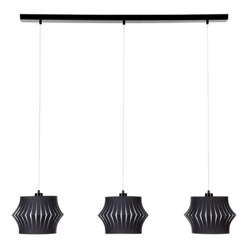 Lampa Wisząca SPOT Light 3xE27 Max.40W Eleganckie Połączenie Czerni z Antracytowymi Abażurami, Polski Producent, 1 szt.