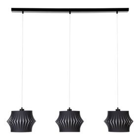 Lampa Wisząca SPOT Light 3xE27 Max.40W Eleganckie Połączenie Czerni z Antracytowymi Abażurami, Polski Producent, 1 szt.