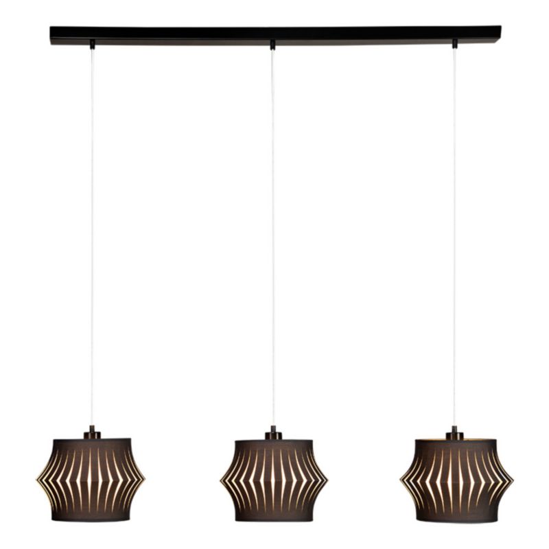 Lampa Wisząca SPOT Light 3xE27 Max.40W Eleganckie Połączenie Czerni z Antracytowymi Abażurami, Polski Producent, 1 szt.