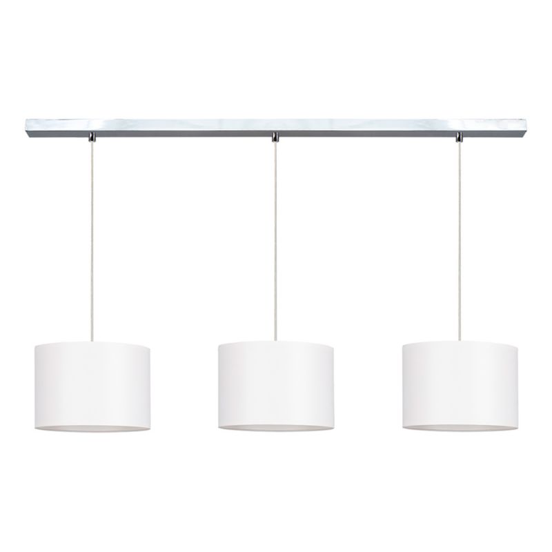 Lampa Wisząca SPOT Light 3xE27 Max.40W Klasyczne Połączenie Chromu z Białymi Abażurami, Polski Producent, 1 szt.