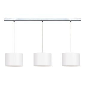 Lampa Wisząca SPOT Light 3xE27 Max.40W Klasyczne Połączenie Chromu z Białymi Abażurami, Polski Producent, 1 szt.