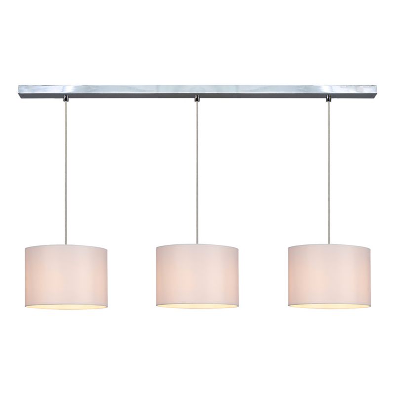 Lampa Wisząca SPOT Light 3xE27 Max.40W Klasyczne Połączenie Chromu z Białymi Abażurami, Polski Producent, 1 szt.