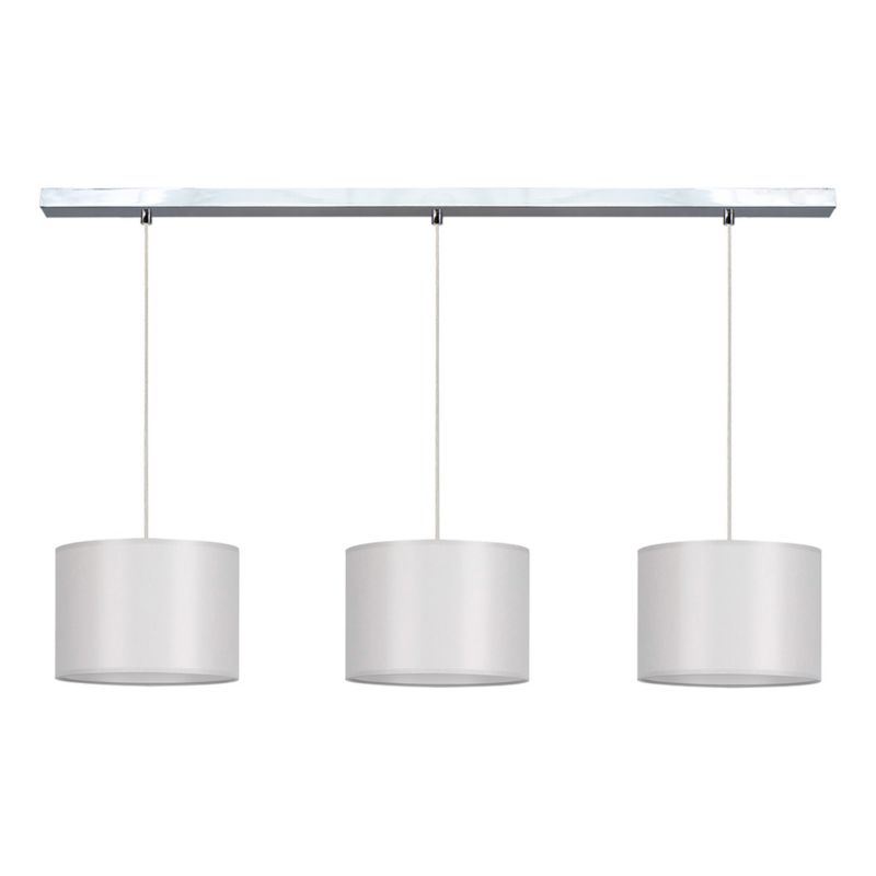 Lampa Wisząca SPOT Light 3xE27 Max.40W Subtelny Chrom w Połączeniu z Szarymi Abażurami, Polski Producent, 1 szt.