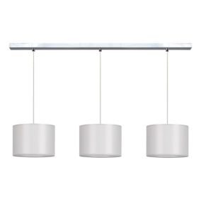 Lampa Wisząca SPOT Light 3xE27 Max.40W Subtelny Chrom w Połączeniu z Szarymi Abażurami, Polski Producent, 1 szt.