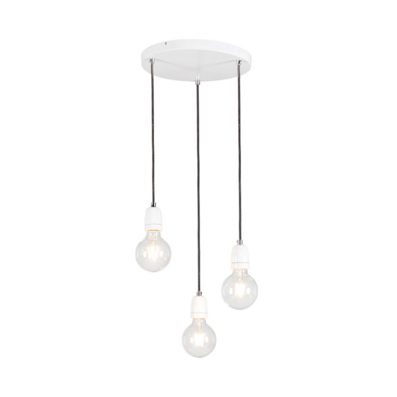 Lampa Wisząca SPOT Light 3xE27 Max.60W Elegancka Biel w Klasycznym Stylu, Polski Producent, 1 szt.