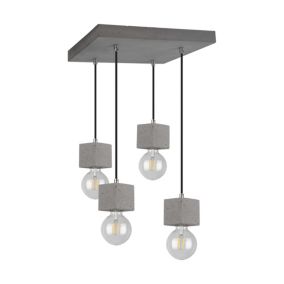 Lampa Wisząca SPOT Light 4xE27 Max.60W Szary Beton, Polski Producent, 1 szt.