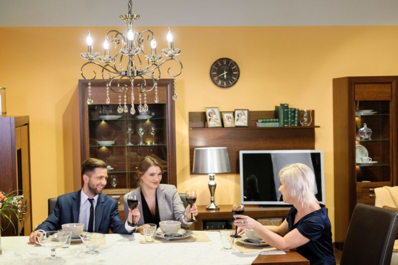 Lampa Wisząca SPOT Light  5xE14 Max.40W Połączenie Patyny z Transparentnym Szkłem od Polskiego Producenta, 1 szt.