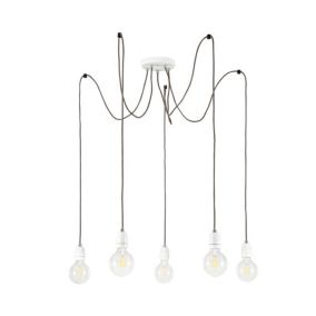 Lampa Wisząca SPOT Light 5xE27 Max.60W Klasyczna Biel w Nowoczesnym Stylu, Polski Producent, 1 szt.
