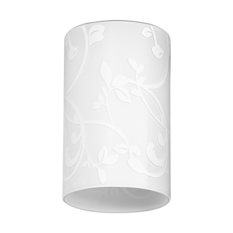 Lampa Wisząca SPOT Light  5xE27 Max.60W Połączenie Chromu z Białym Szkłem w Kwiaty, Polski Producent, 1szt.