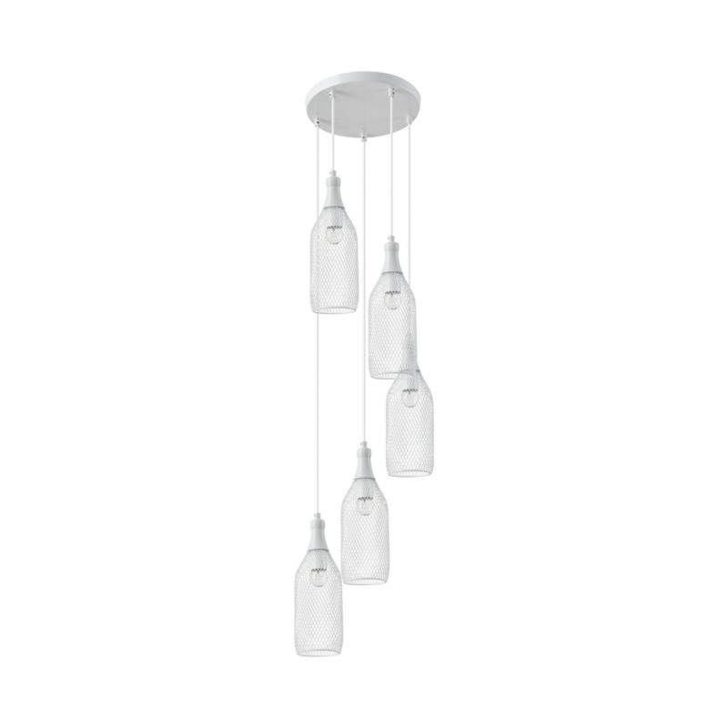 Lampa Wisząca SPOT Light  5xE27 Max.60W Subtelna Biel w Klasycznym Designie od Polskiego Producenta, 1 szt.