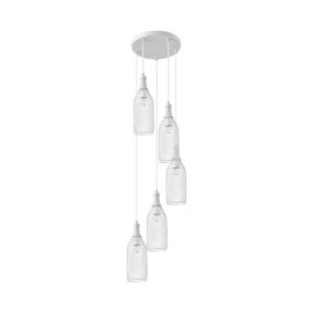 Lampa Wisząca SPOT Light  5xE27 Max.60W Subtelna Biel w Klasycznym Designie od Polskiego Producenta, 1 szt.