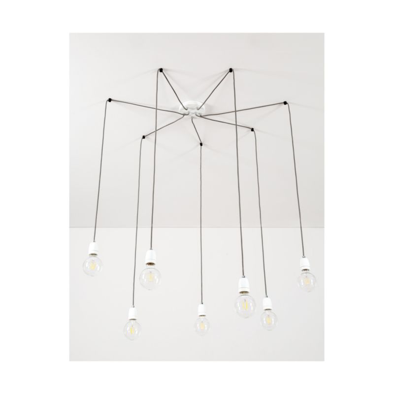 Lampa Wisząca SPOT Light 7xE27 Max.60W Subtelna Biel w Klasycznym Stylu, Polski Producent, 1 szt.
