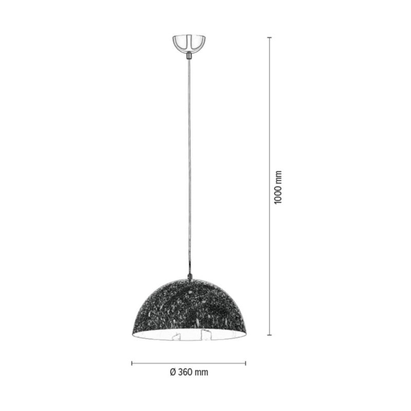 Lampa Wisząca SPOT Light Komet 1xE27 Max.60W Biały, Czarny i Szary w Klasycznym Designie od Polskiego Producenta, 1 szt.