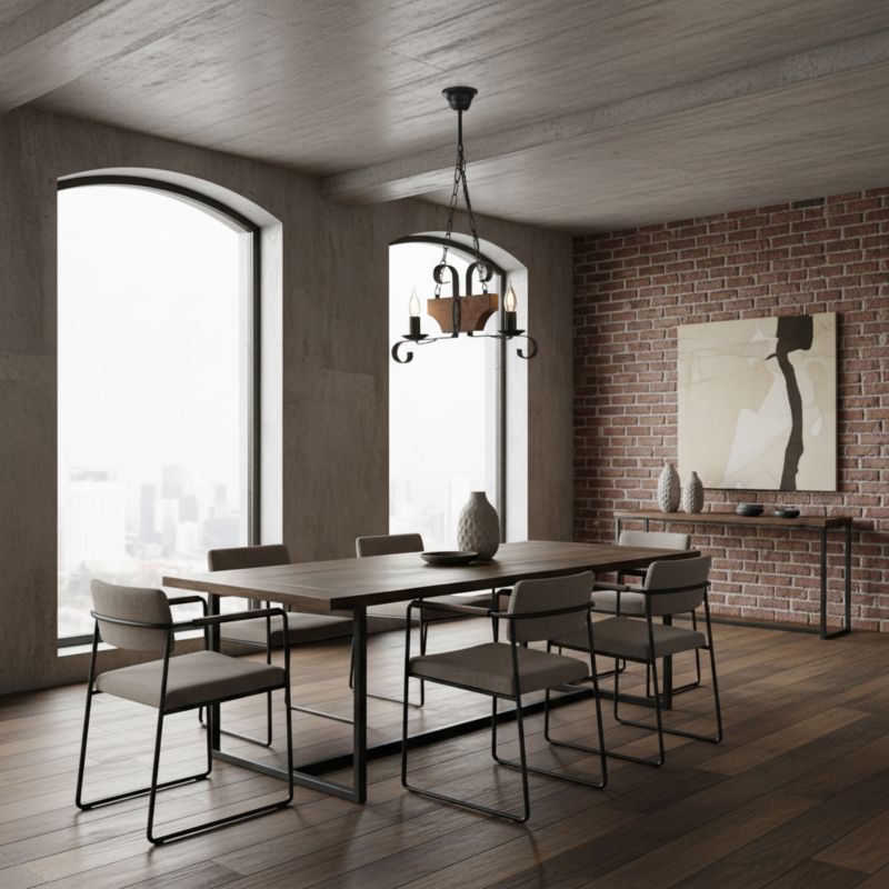 Lampa wisząca sufitowa EDYLIT drewniana vintage retro rustykalna do salonu 2xE14 NIKOLAS 11-978 1 szt.