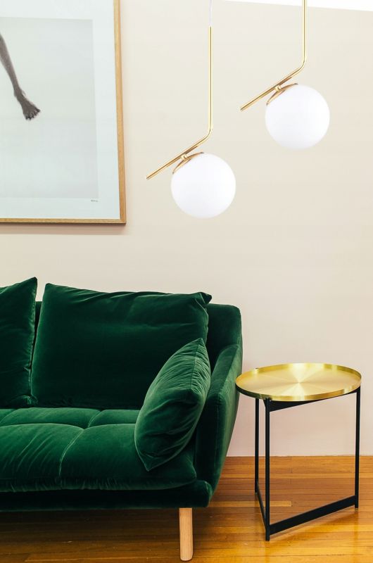 Lampa Wisząca Sufitowa Elko-Lighting  1-Punktowa L Złota Białe Szklane Kule MIlo E27 1 szt