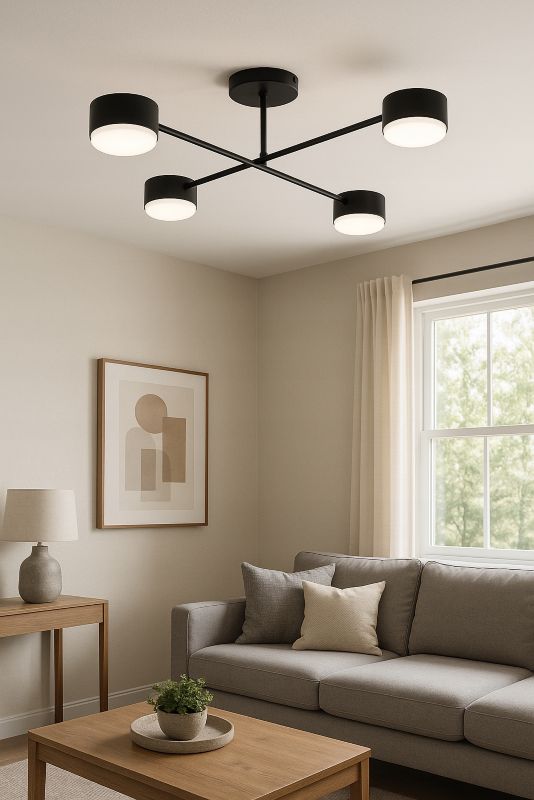 Lampa Wisząca Sufitowa Elko-Lighting 4-Punktowa Mono 4x GX53 czarny 1 szt