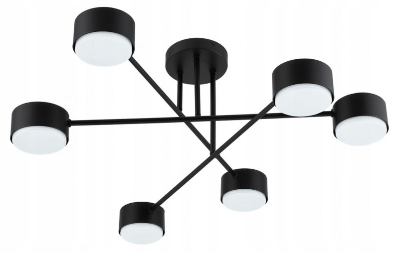 Lampa Wisząca Sufitowa Elko-Lighting 6-Punktowa Mono 4x GX53 czarny 1 szt