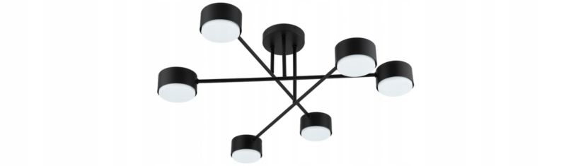 Lampa Wisząca Sufitowa Elko-Lighting 6-Punktowa Mono 4x GX53 czarny 1 szt